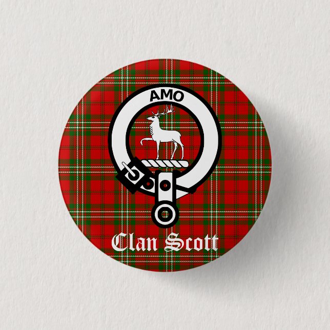 Clan Scott Crest Badge et Tartan (Devant)