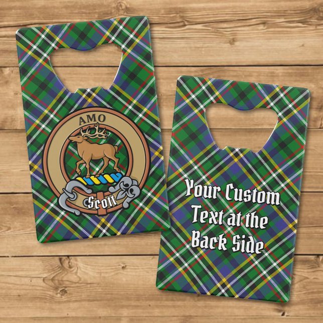 Clan Scott Crest sur Green Tartan (Créateur téléchargé)