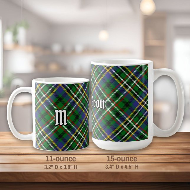 Clan Scott Green Tartan Coffee Mug (Créateur téléchargé)