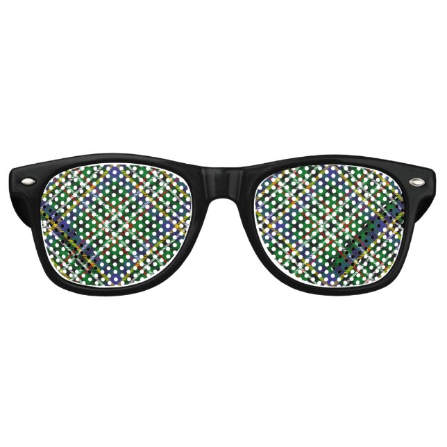 Clan Scott Green Tartan Retro Lunettes de soleil (Devant)