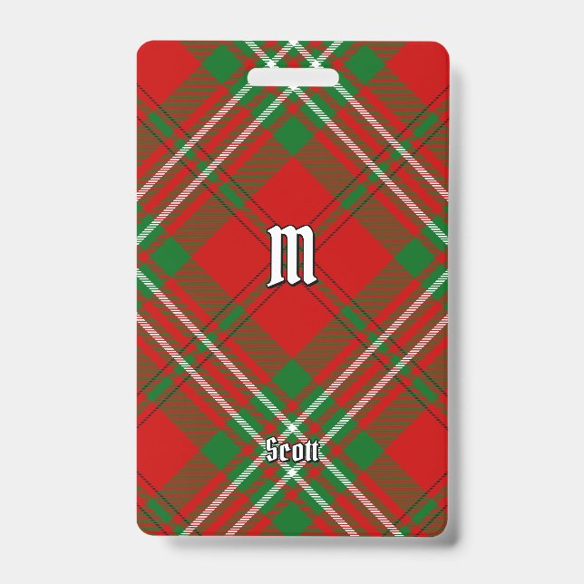 Clan Scott Red Tartan Badge (Avant)