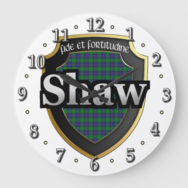 Clan Shaw Tartan Ecosse Dream Horloge (Recto)