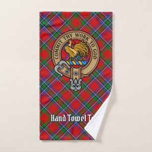 Clan Sinclair Crest sur Red Tartan