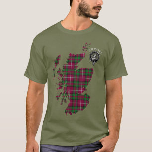 Clan Stewart   Stuart de Bute Map & Crest T-Shirt