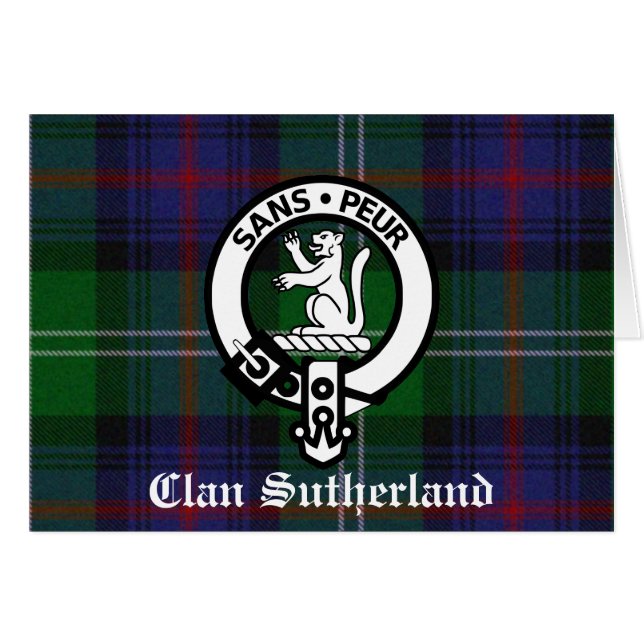 Clan Sutherland Crest & Tartan (Devant horizontal)