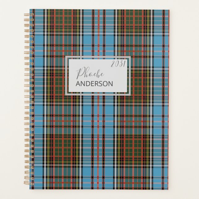 Clan Tartan personnalisé Anderson Chèque Plaid (Devant)