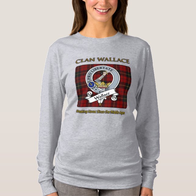 Clan Wallace Crest & T-Shirt Tartan (Devant)