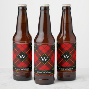 Clan Wallace Tartan Bière Étiquette bouteille