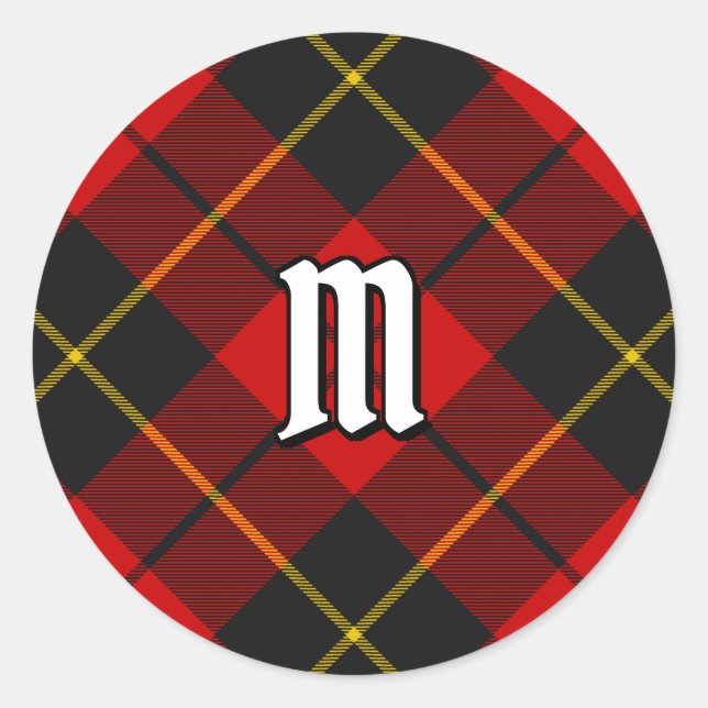 Clan Wallace Tartan Classic Round Sticker (Devant)