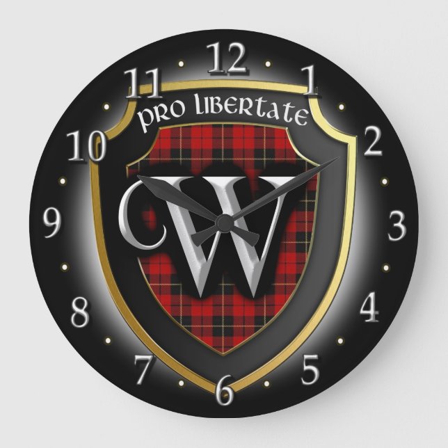 Clan Wallace Tartan Horloge (Recto)