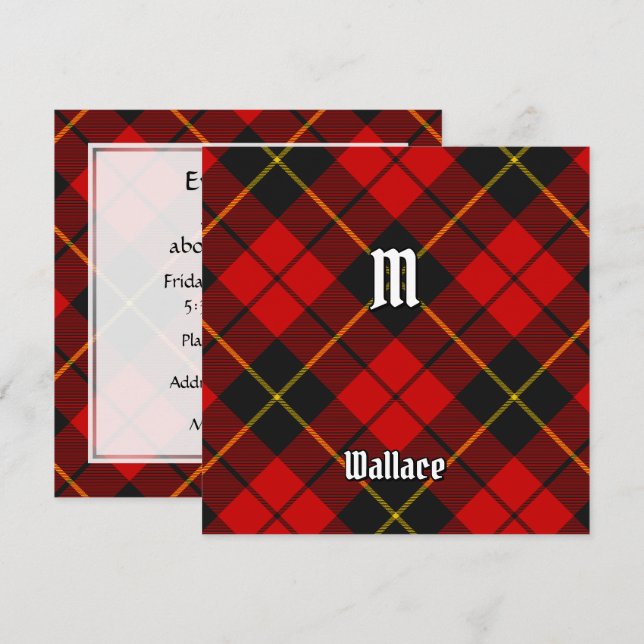 Clan Wallace Tartan Invitation (Devant / Derrière)
