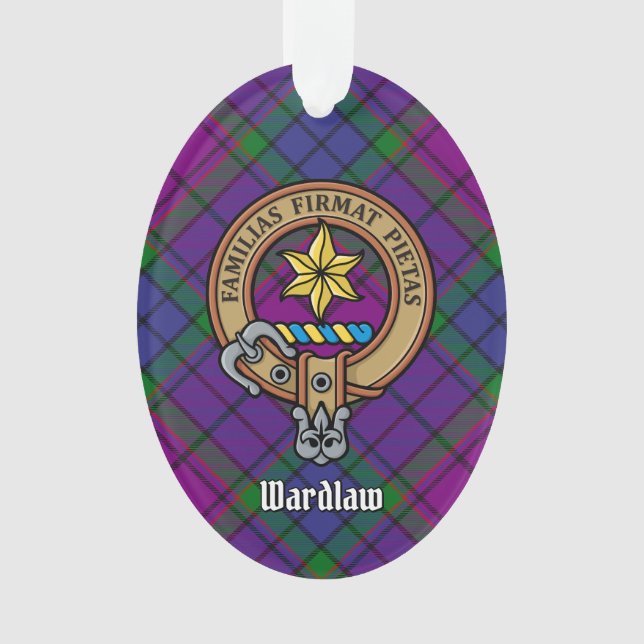 Clan Wardlaw Crest sur Tartan (devant)