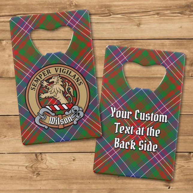 Clan Wilson Crest sur Tartan moderne (Créateur téléchargé)