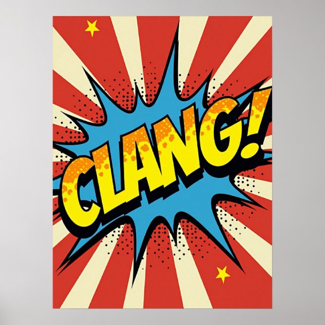 CLANG ! Poster de Pop Art Echo (Devant)