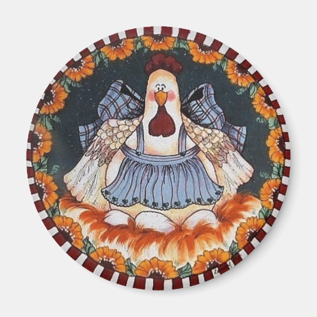 Clara Cluckleworth Magnet de poulet (Devant)