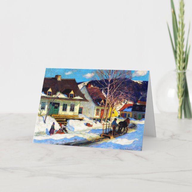 Clarence Gagnon - Une Carte Postale Du Village Du  (Devant)