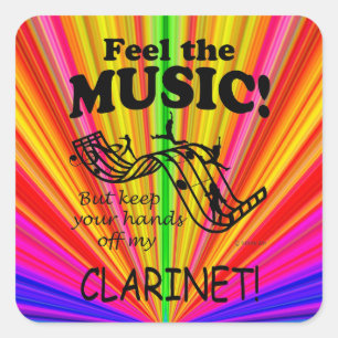 Clarinet Sentez Le Sticker Carré De Musique