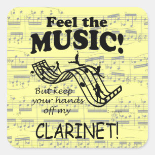 Clarinet Sentez Le Sticker Carré De Musique