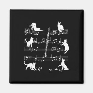 Clarinetist Chats Pour Chat Aimant Joueur Clarinet