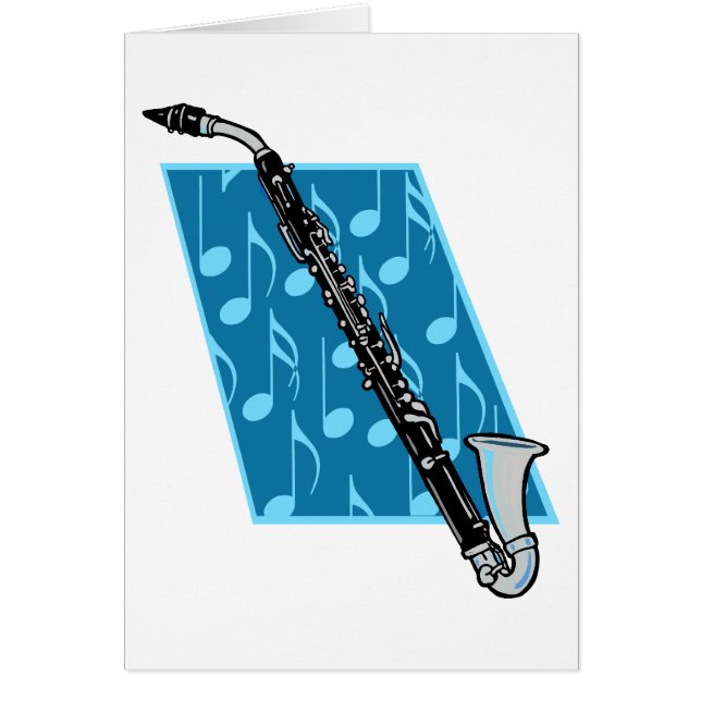 Clarinette basse avec les notes bleues d'arrière - (Devant)