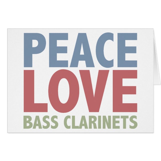 Clarinettes basses d'amour de paix (Devant horizontal)