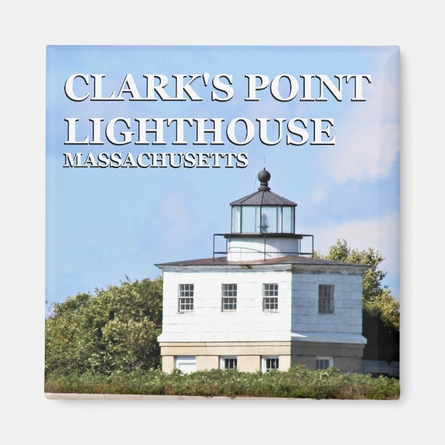 Clark's Point Lighthouse, Massachusetts Magnet (Devant)