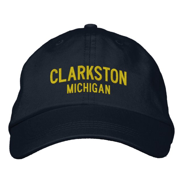 Clarkston Michigan Casquette de baseball brodé (Devant)