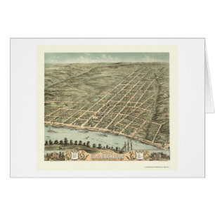 Clarksville, carte panoramique de TN - 1870