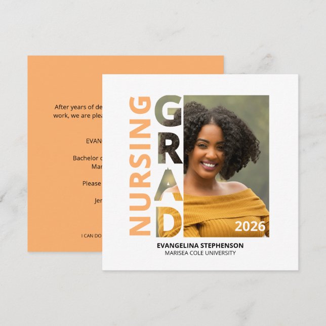 Class of 2026 BSN Nursing Graduate Announcement (Devant / Derrière)