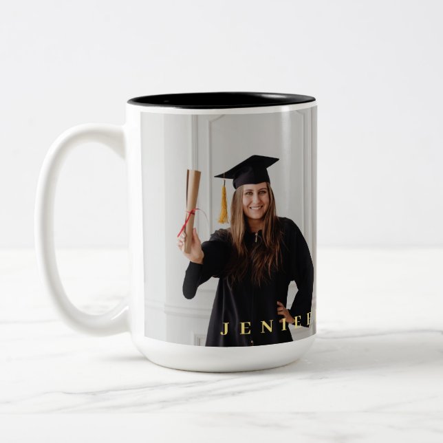 Class of 2026 graduation  Two-Tone coffee mug (Gauche)