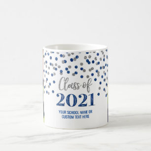 Classe Argent Bleu de 2021 Photo Graduation Mug