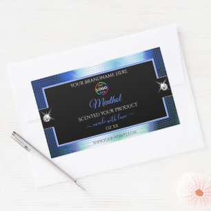 Classe Black Shiny Royal Blue Logo Étiquette de pr