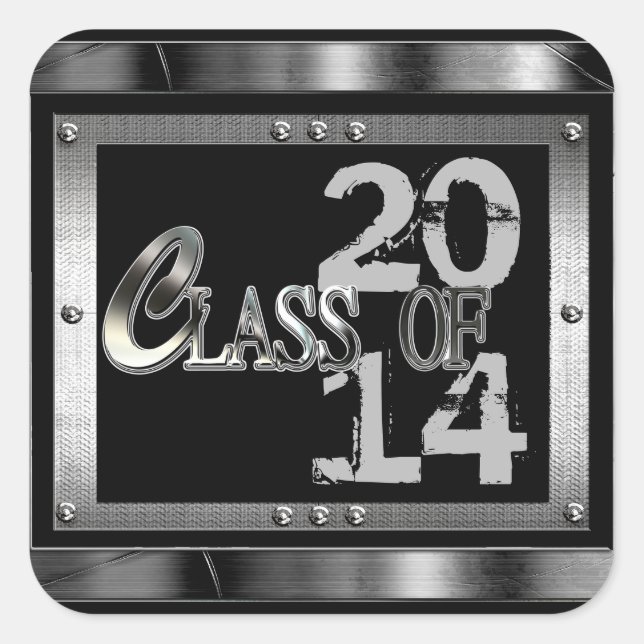 Classe Black & Silver De Stickers Graduation 2014 (Devant)