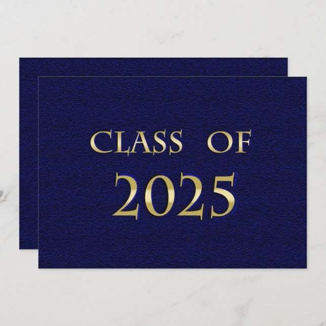 Classe bleue et or de la carte de fin d'études 202 (Devant / Derrière)
