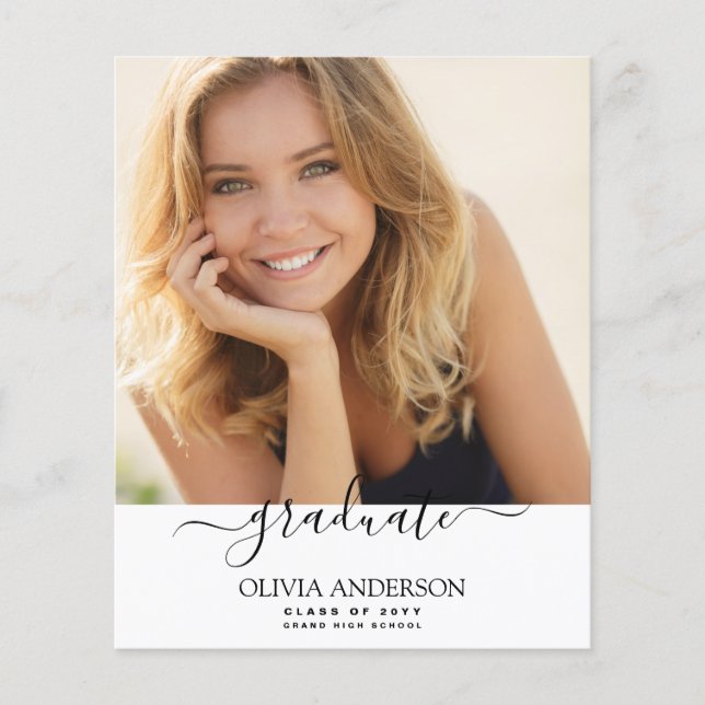 Classe Budget de 2023 White Photo Graduation (Devant)