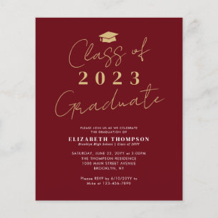 Classe budgétaire 2023 Red Gold Graduation Party