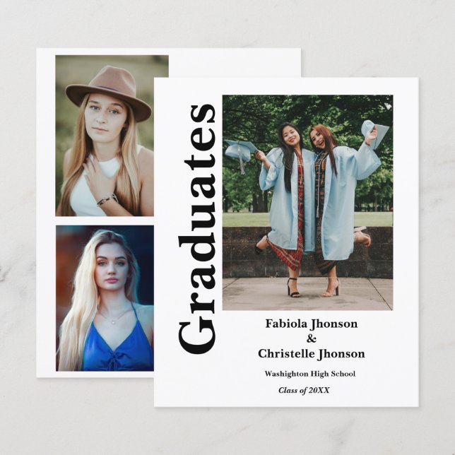 Classe budgétaire de 2023 Filles double graduation (Devant / Derrière)