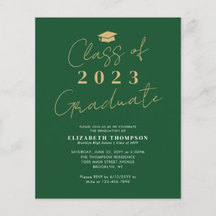 Classe budgétaire de 2023 Green Gold Graduation Pa