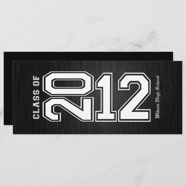 Classe d'argent métallique des Invitations de 2012 (Devant / Derrière)