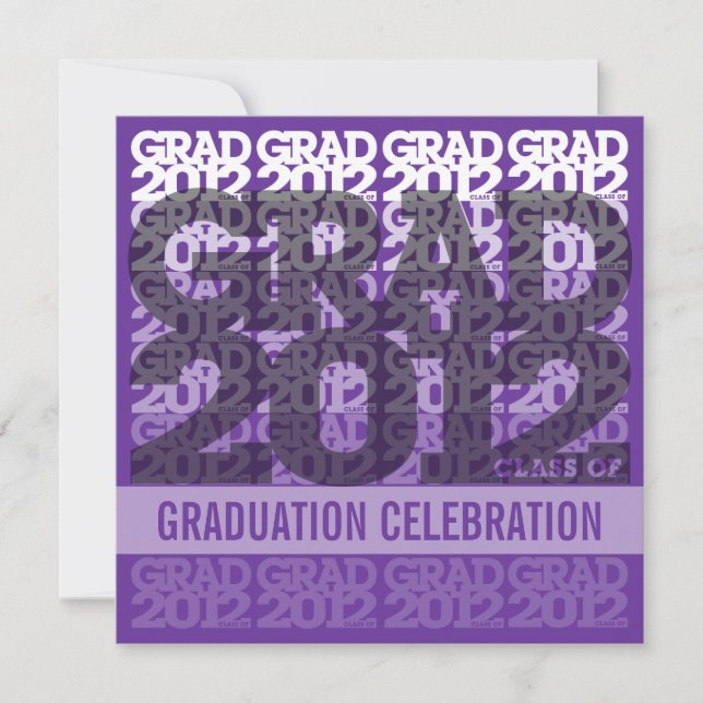 Classe De 2012 Invitation Du Parti De La Diplôme 1 (Devant)