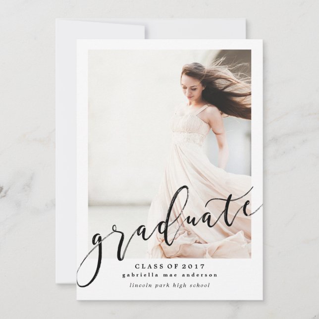 CLASSE DE 2017 DIPLÔME Invitation à la graduation (Devant)