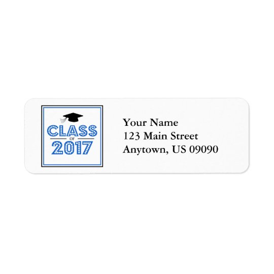 Classe de 2017 étiquettes de adresse de retour