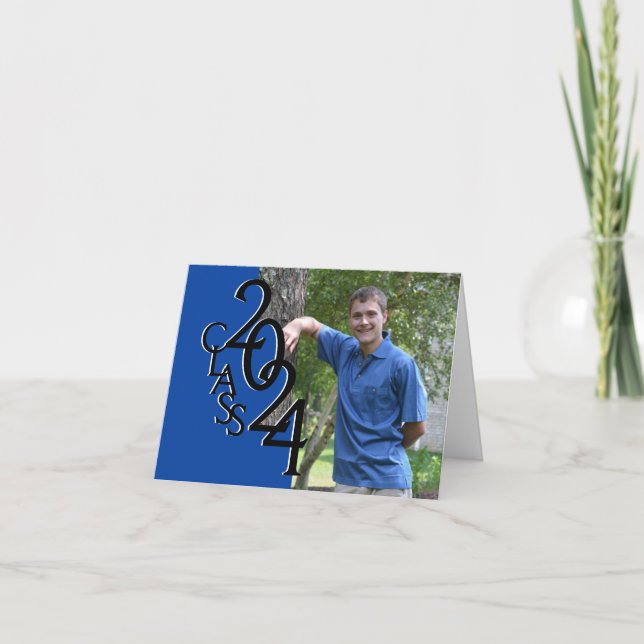 Classe de 2019 Graduation Merci bleu photo (Devant)
