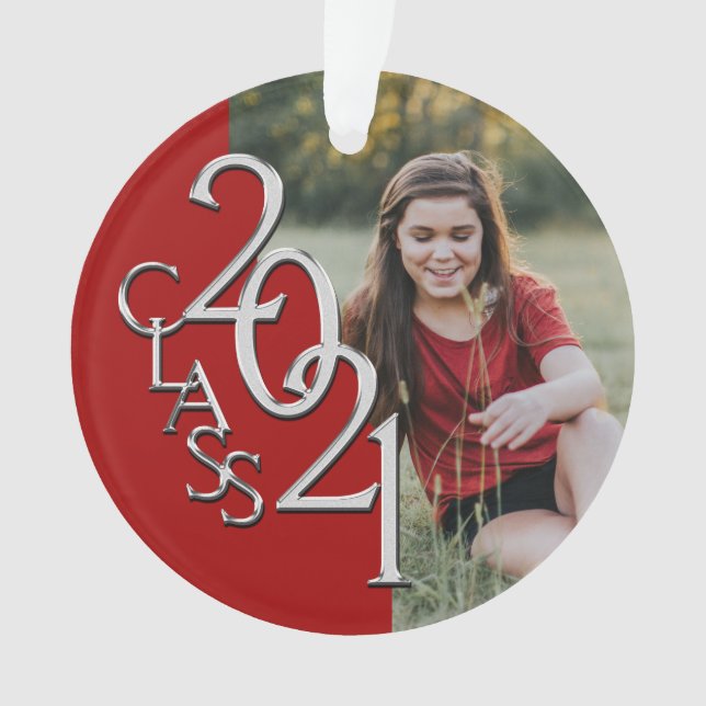 Classe de 2021 Rouge et argent avec photo (devant)