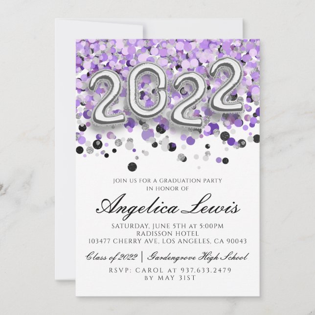 Classe de 2022 Graduation Party Invitation (Devant)