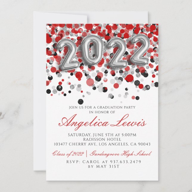 Classe de 2022 Graduation Party Invitation (Devant)