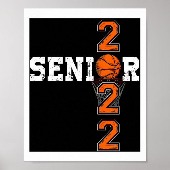 Classe De 2022 Senior Night Basketball Poster (Devant)