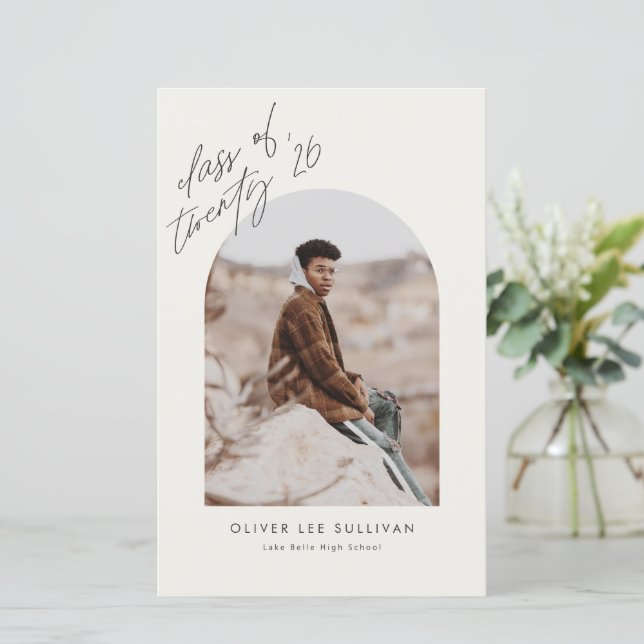 Classe de 2023 Faire-part de graduation en arc bei (Debout devant)