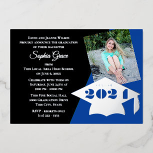 Classe de 2023 Graduation Cap Foil Invitation