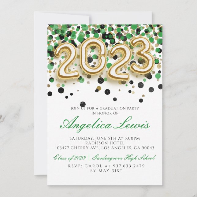 Classe de 2023 Graduation Party Invitation (Devant)